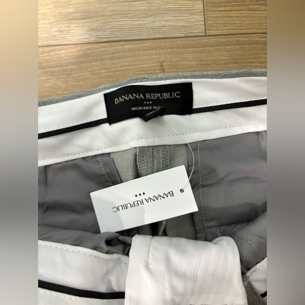 Gray High-Waisted Slacks - Picture 2 of 3